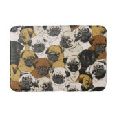 Tapis De Bain Carlins Grumpy / Drôle mignon Chiens Carlin Chiens (Devant)