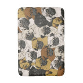 Tapis De Bain Carlins Grumpy / Drôle mignon Chiens Carlin Chiens (Devant (Vertical))