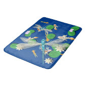 Tapis De Bain Carpes Koï, nénuphar et libellules bleues (Angle)