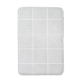 Tapis De Bain Carré blanc géométrique (Devant (Vertical))