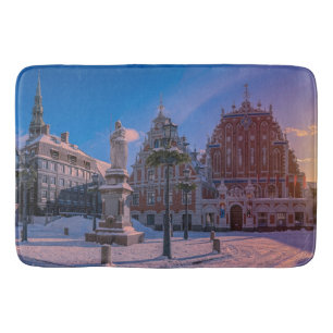 Tapis De Bain Carré de la mairie de Riga en hiver