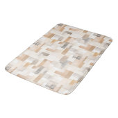 Tapis De Bain Carré géomérique de plage Tan Neutre (Angle)