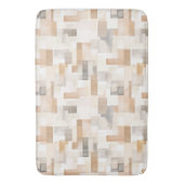 Tapis De Bain Carré géomérique de plage Tan Neutre (devant Vertical)