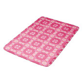 Tapis De Bain Carré rose abstraite florale bébé motif (Angle)