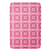 Tapis De Bain Carré rose abstraite florale bébé motif (devant Vertical)