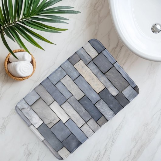 Tapis De Bain Carreau d'Ardoise Imitation