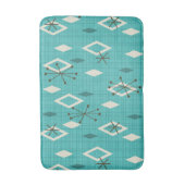Tapis De Bain Carreau du milieu du siècle Starbursts Turquoise (Devant (Vertical))