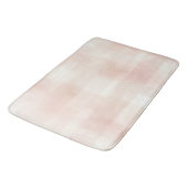 Tapis De Bain Carreauté Crème Rose Pêche Assez Joli (Angle)