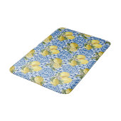 Tapis De Bain Carreaux bleus motif Méditerranée Lemon (Angle)