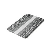 Tapis De Bain Carreaux brisés grecs mosaïque marbre noir (Angle)