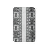 Tapis De Bain Carreaux brisés grecs mosaïque marbre noir (Devant (Vertical))