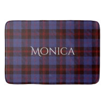 Carreaux de Buffalo bleu marine rouge monogramme n