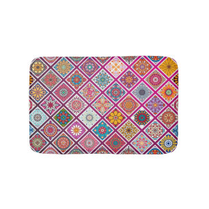 Tapis De Bain Carreaux de Mandala marocains
