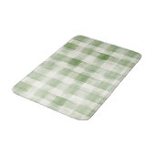 Tapis De Bain Carreaux écossais vert crème (Angle)