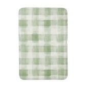 Tapis De Bain Carreaux écossais vert crème (Devant (Vertical))