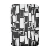 Tapis De Bain Carreaux géométriques noirs blancs Abstraits (Devant (Vertical))