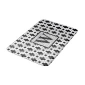 Tapis De Bain Carreaux hexadécimaux Imprimer Monogramme Bain Mat (Angle)