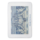 Tapis De Bain Carreaux portugais bleus avec anges (devant Vertical)