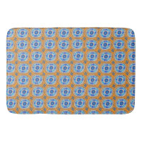 Carreaux ronds rétro Mexique Motif marguerite bleu