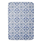 Tapis De Bain Carrelage bleu et blanc classique (devant Vertical)
