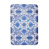 Tapis De Bain Carrelage chinois Art Nouveau - Cobalt Bleu & Blan (Devant (Vertical))