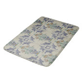 Tapis De Bain Carrelage Delft Antique Pot de Fleur Céramique (Angle)