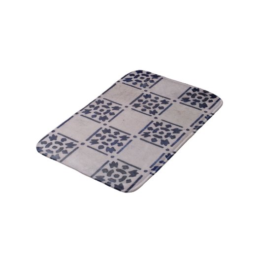 Tapis De Bain Carrelage Delft Bleu : Motif d'art néerlandais cla (Angle)