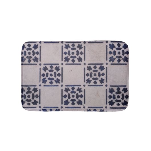 Tapis De Bain Carrelage Delft Bleu : Motif d'art néerlandais cla (Devant)