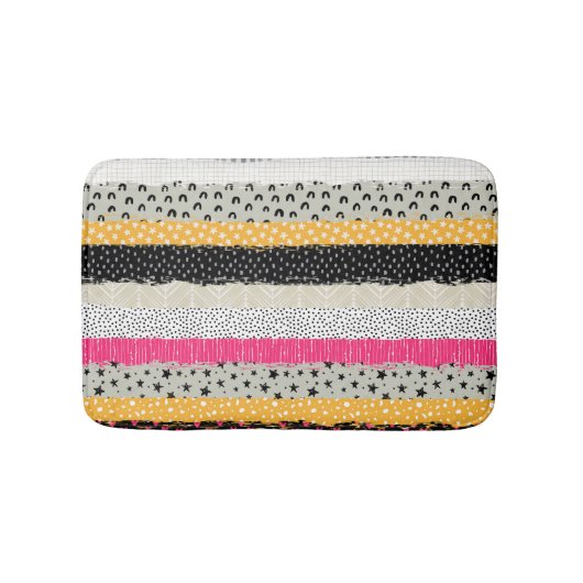 Tapis De Bain Carrelage en Patchwork : Conception Versatile Sans (Devant)