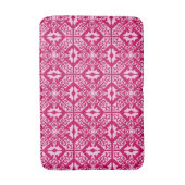 Tapis De Bain Carrelage marocain Motif, Fuchsia et Pastel Pink (Devant (Vertical))