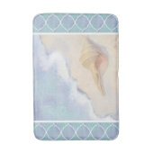 Tapis De Bain Carrelage marocain Plage Océan Coquillage bleu (Devant (Vertical))