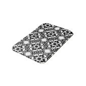 TAPIS DE BAIN CARRELAGE NOIR ET BLANC MODERNE (Angle)