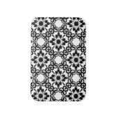 TAPIS DE BAIN CARRELAGE NOIR ET BLANC MODERNE (Devant (Vertical))