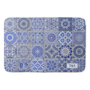 Tapis De Bain Carrelage traditionnel Rechercher des couples Bleu