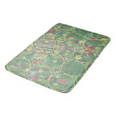 Tapis De Bain Carrelage vert floral (Angle)