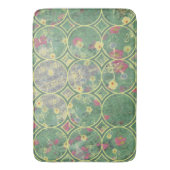 Tapis De Bain Carrelage vert floral (devant Vertical)