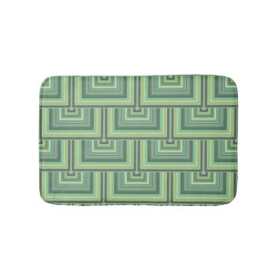 Tapis De Bain Carrés écailles vert olive motif