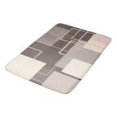 Tapis De Bain Carrés géométriques - Chocolat et crème (Angle)