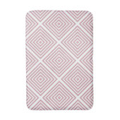 Tapis De Bain Carrés géométriques roses (Devant (Vertical))