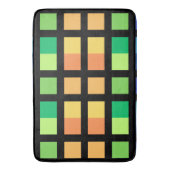 Tapis De Bain Carrés minimaux jaunes verts (devant Vertical)