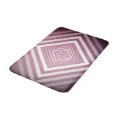 Tapis De Bain Carrés modernes de la Gradation rose et blanc (Angle)