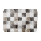 Tapis De Bain Carrés Noir Blanc Marron (Devant)