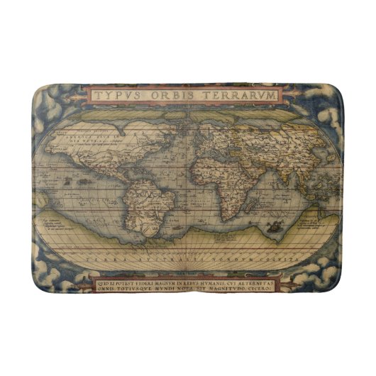 Tapis De Bain Carte antique du monde (Devant)