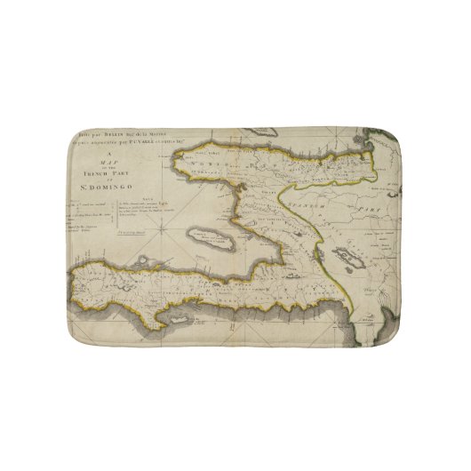 Tapis De Bain Carte d'atlas du Haïti (Devant)