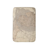Tapis De Bain Carte d'atlas du Michigan (Devant (Vertical))