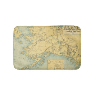 Tapis De Bain Carte de l'Alaska