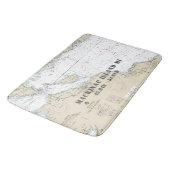 Tapis De Bain Carte de latitude de longitude du nord du Michigan (Angle)