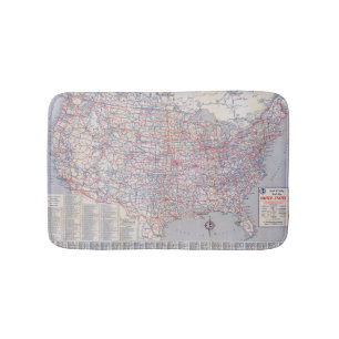 Tapis De Bain Carte de route Etats-Unis