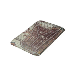 Tapis De Bain Carte de ville de Delft de 1649