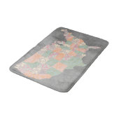 Tapis De Bain Carte des États de modèle floral (Angle)